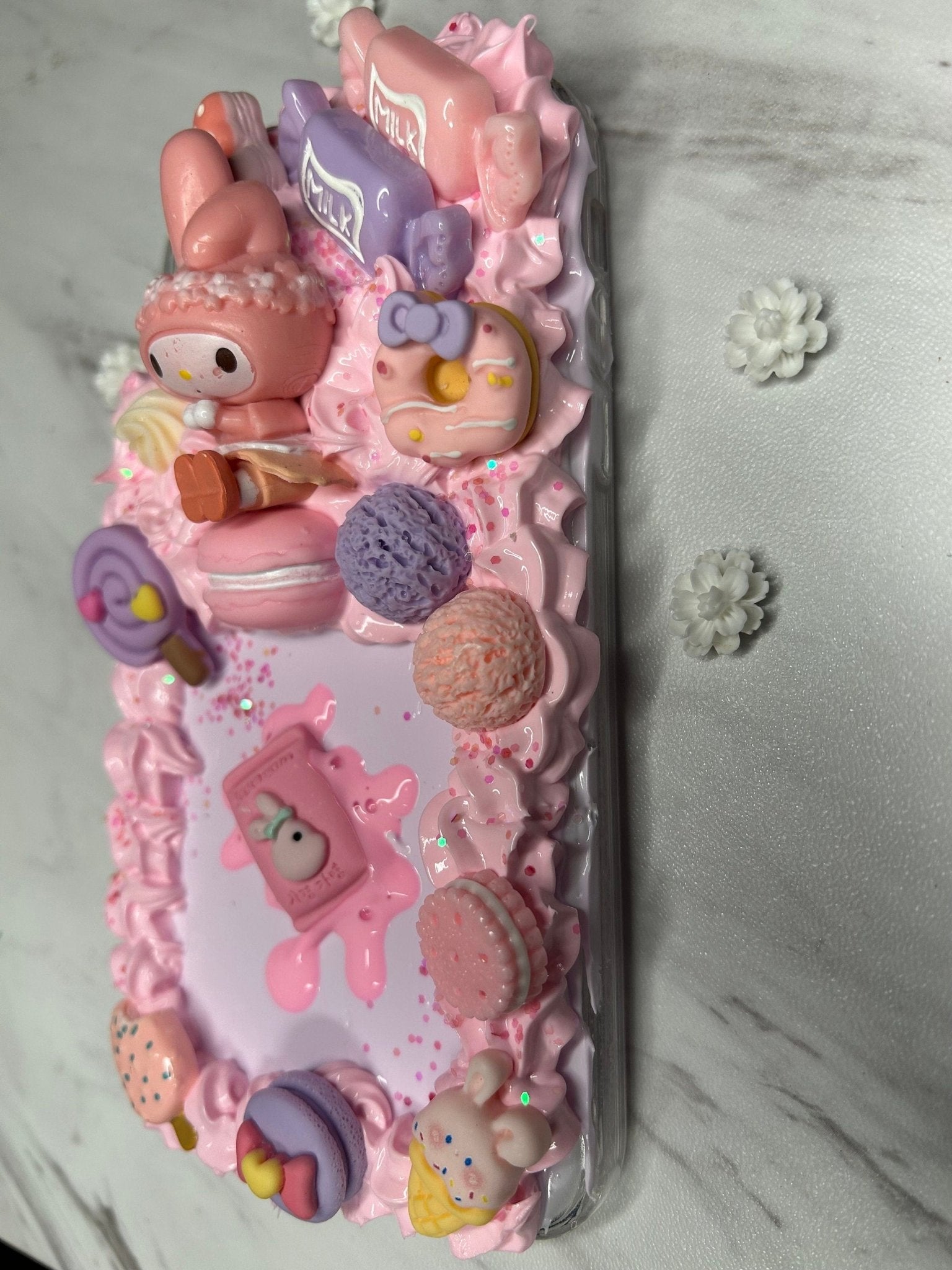 Cute Bunny Decoden Kawaii Melody Phone Case Whipped Cream Custom iPhone Case Kawaii Samsung Phone Ice Cream Phone Case Icing Case All Models - The Deco Den