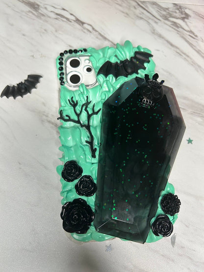 iPhone Goth Decoden Case Gothic Spooky Fake Whipped Coffin Phone Case iPhone Samsung Phone Case Horror Movie Fan Gift for Goth Girl - The Deco Den