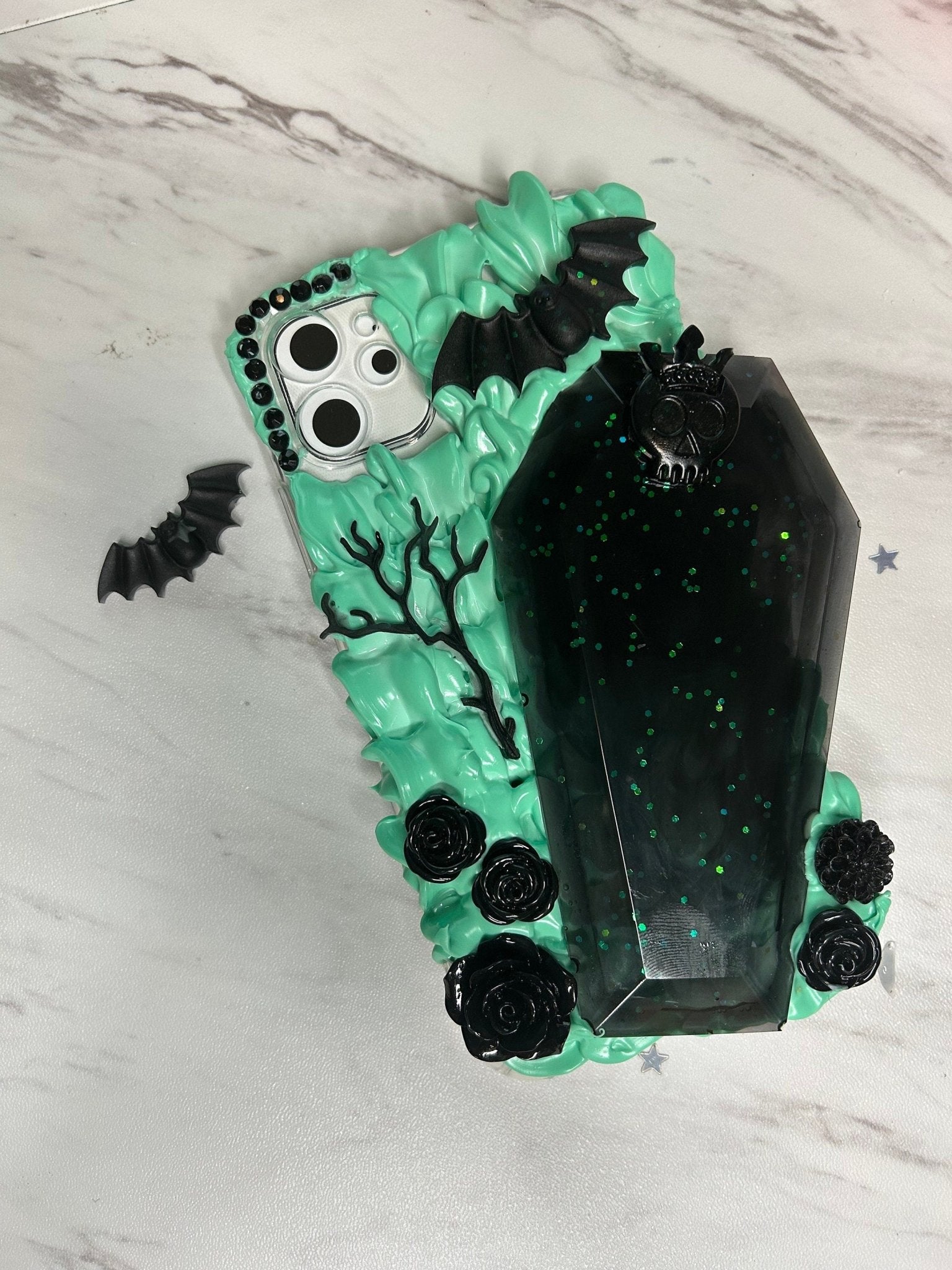 iPhone Goth Decoden Case Gothic Spooky Fake Whipped Coffin Phone Case iPhone Samsung Phone Case Horror Movie Fan Gift for Goth Girl - The Deco Den