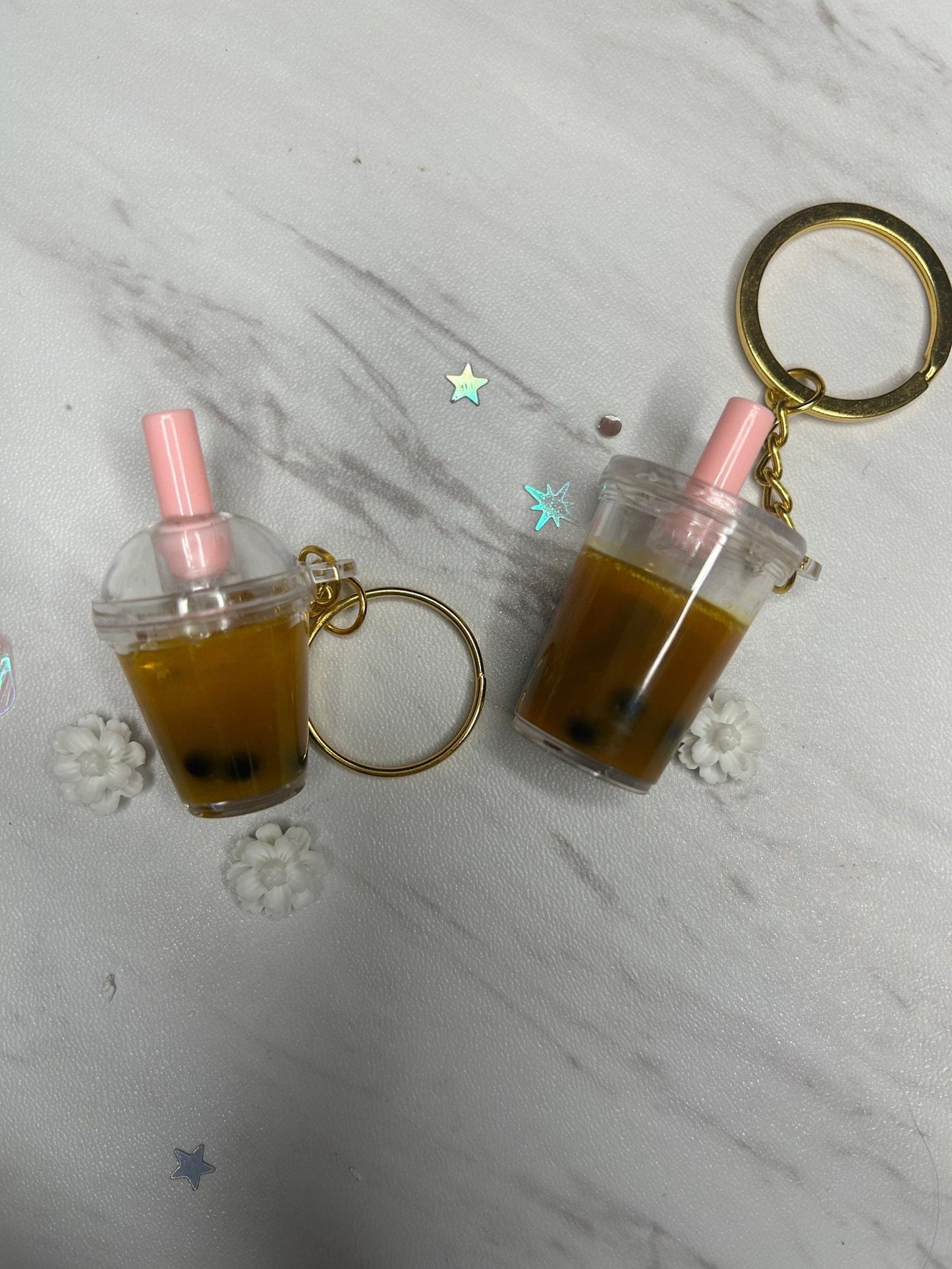 Kawaii Boba Tea Keychain | Phone Charm, Custom Keychain, Phone Case Accessory, Cute Bubble Tea Charm - The Deco Den