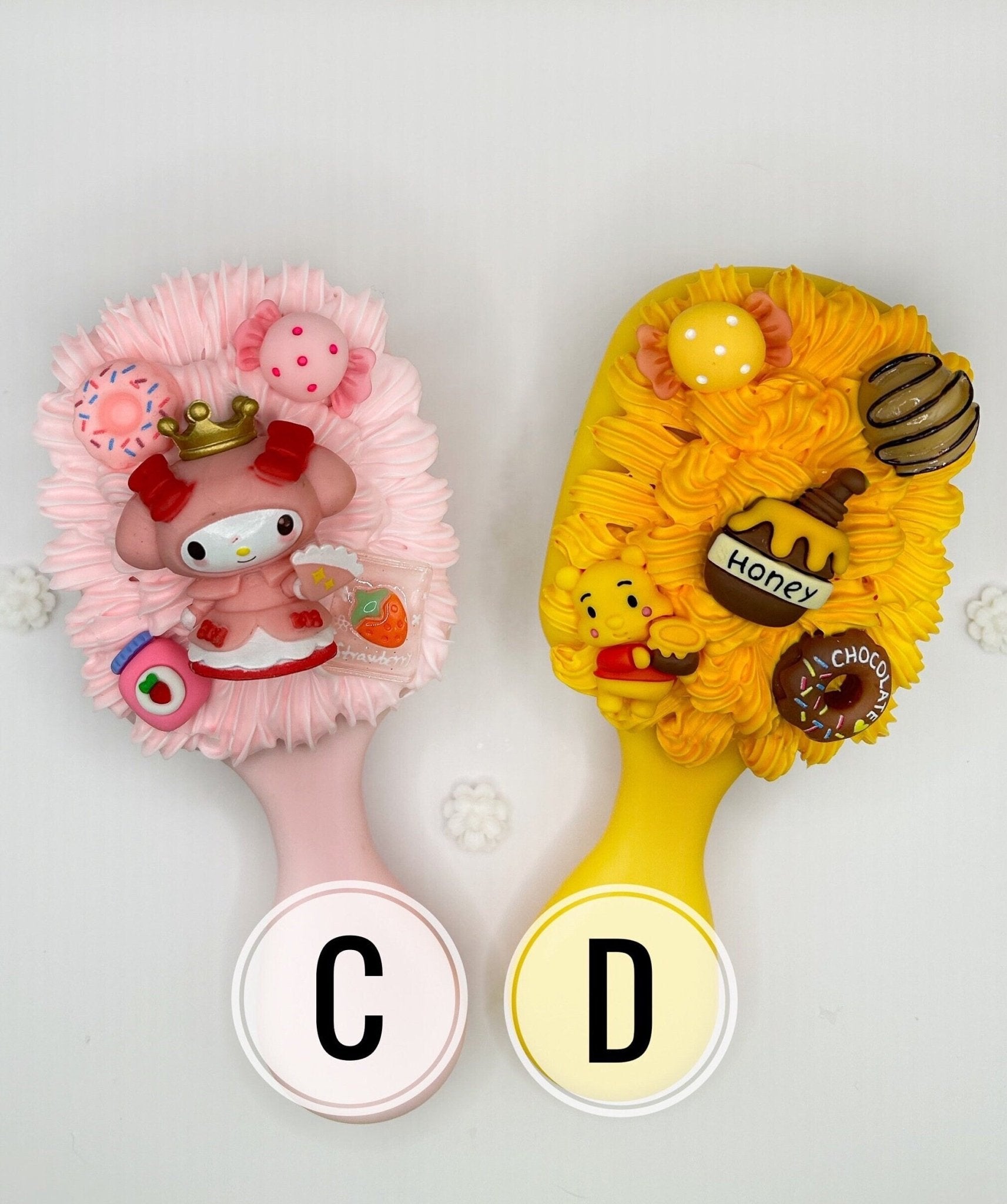 Kawaii Decoden Hairbrush Cute Brushes Travel Decoden Detangling Hair Brush Gift for Daughter Hair Brush for Travel Comb Backpack Brush - The Deco Den