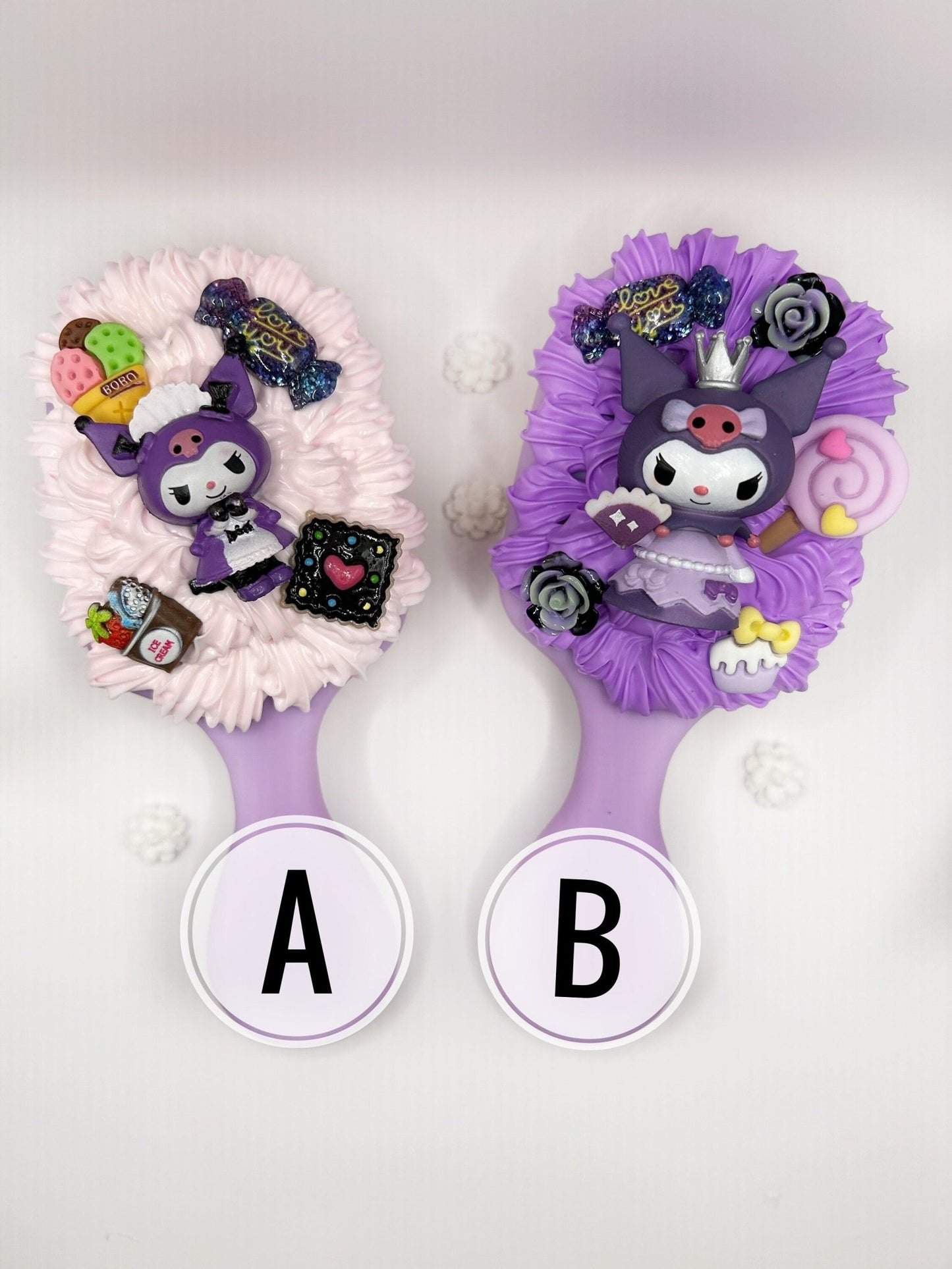 Kawaii Decoden Hairbrush Cute Brushes Travel Decoden Detangling Hair Brush Gift for Daughter Hair Brush for Travel Comb Backpack Brush - The Deco Den