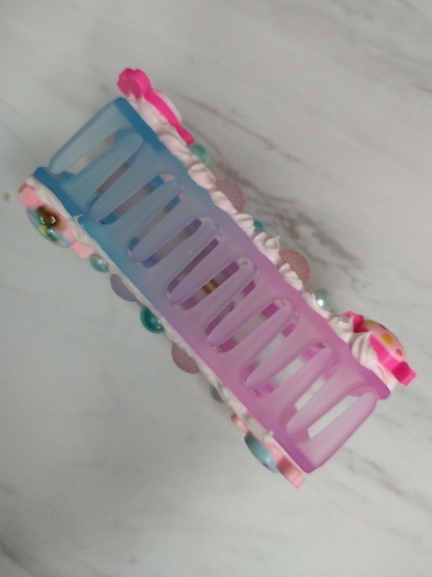 Kawaii Handmade Claw Clip Hair Clip Decoden Hair Claw Long Hair Accessory Colorful Hair Claw Kawaii Gift for Her Birthday Gift for Her - The Deco Den