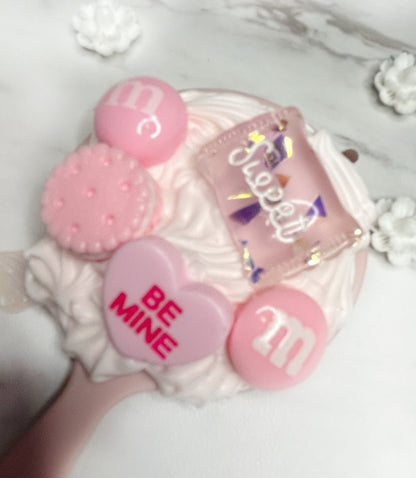 Kawaii Handmade Handheld Mirror , Enchanting Decoden Travel Mirror: Colorful Charms & Whimsical, Back to School, Unique Gift for Her - The Deco Den