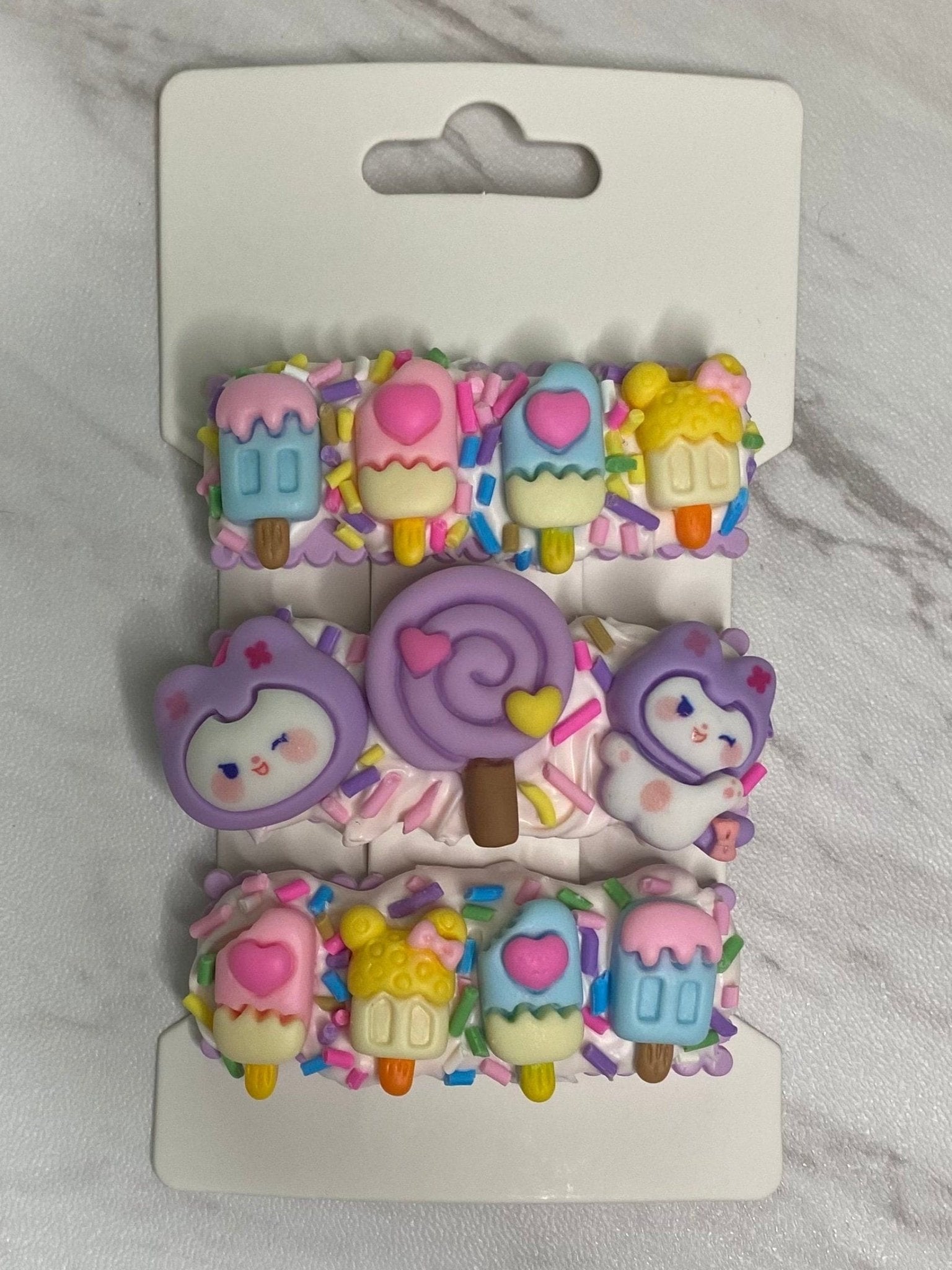 Kawaii Handmade Non-slip Hair Clips Decoden Barrette Clips Kawaii Cute Hair Clips Birthday Gift for Her Unique Colorful Hair Accessories - The Deco Den